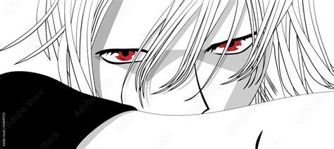 Anime Eyes Red Eyes On White Background Anime Face From Cartoon