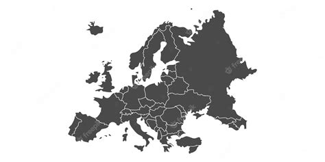 Premium Vector Europe Map Vector With Country Borders