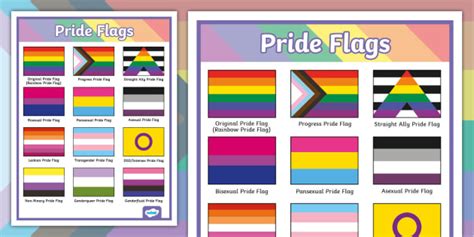 Lgbtq Pride Flags Poster Teacher Made