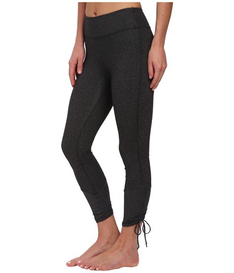 Beyond Yoga Synthetic Shirred Ankle Tie Leggings In Heather Gray Gray