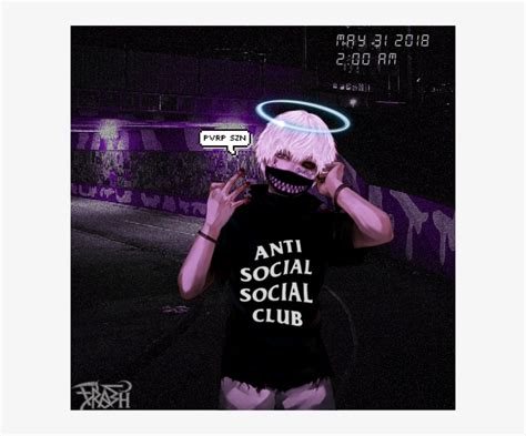 126 2 Anti Social Social Club Aesthetic Transparent Png 600x600