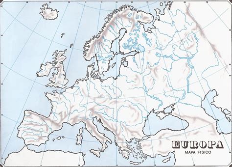 Mapa Mudo De Europa Fisico Para Imprimir Mapa Europa