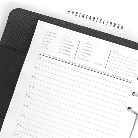 A Black And White Photo Of A Planner