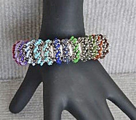 Rainbow Beaded Bracelet Instructions Handmade Beadwork Etsy Rainbow
