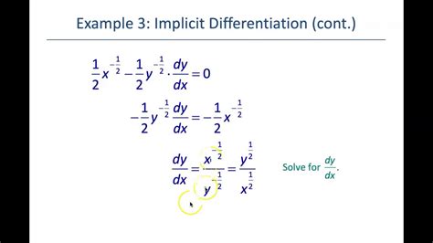 33 Implicit Differentiation And Related Rates Youtube