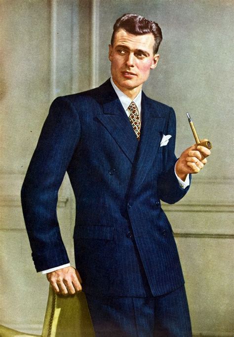 Men The 1940s 1940 1949 Fashion History 1940s Mens Fashion
