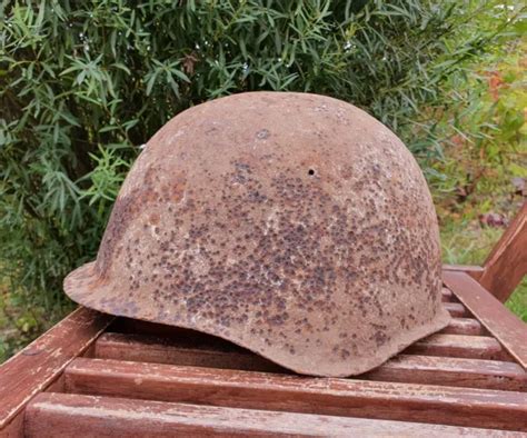 Original Military Helmet Ssh 39 Steel Ww2 Relic Of Battlefield Soviet