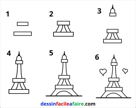 Comment Dessiner La Tour Eiffel Facilement Dessin Facile A Faire