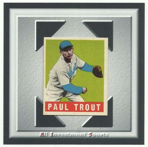 1948 Leaf Paul Trout 10 Exmt Gorgeous Baseball Card Td88 Ebay