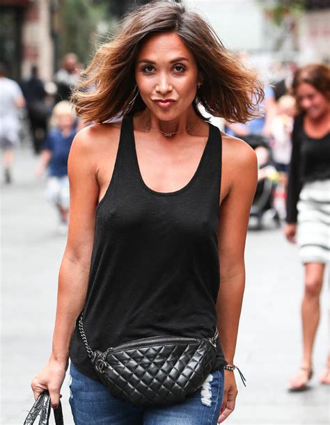 Myleene Klass Shows Off Nipples While Going Braless In Vest Daily Star