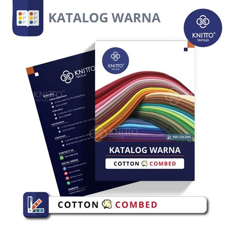 Jual Katalog Warna Kain Cotton Combed Knitto Bahan Kaos Shopee