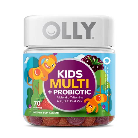 Olly Kids Multivitamin Probiotic Gummy For Girls And Boys Vitamin A