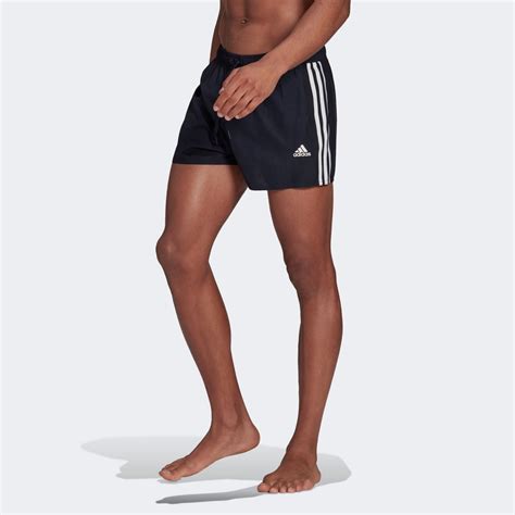 Adidas Classic 3 Stripes Swim Shorts Blue Gq1100