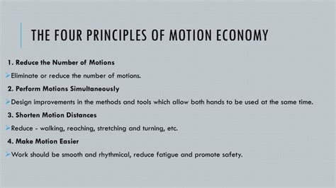 Principles Of Motion Economy By Mazedin Reza Ppt