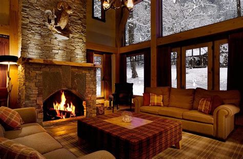 Winter Home Decor Ideas Cabin Fireplace Fireplace Cozy House