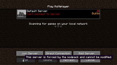 Builtin Servers Minecraft Mod