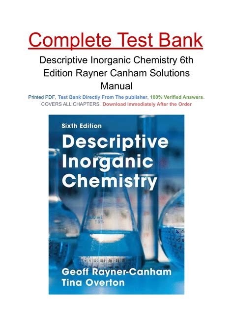 Descriptive Inorganic Chemistry 6th Edition Rayner Canham Solutions