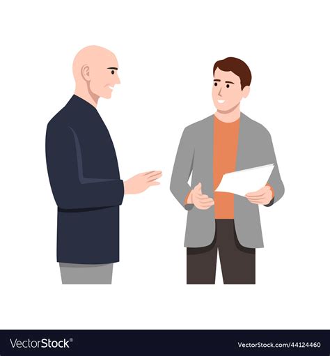 Two Businessman Talking Meeting Of Friends Vector Image