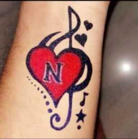 Top 86 Love Letter N Tattoo With Heart Ineteachers