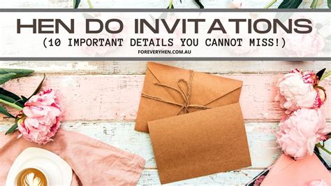 10 Important Hen Party Invitation Tips For Every Hen