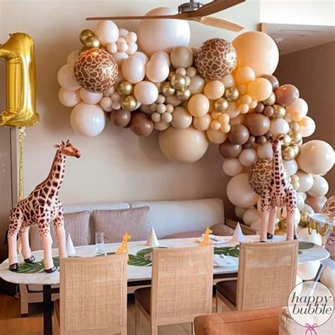 22inch 4d Animals Striped Foil Balloon Jungle Safari Birthday Party
