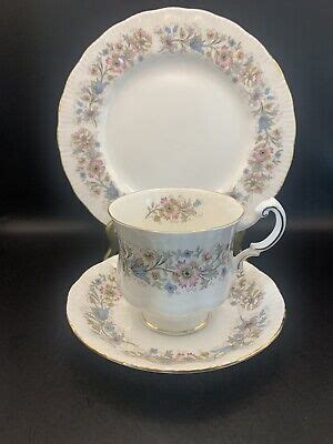 Paragon Meadowvale Bone China Teacup Saucer And Dessert Plate Floral