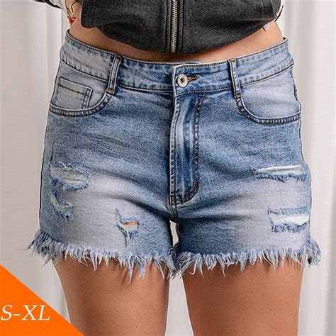 Wholesale New Design Frayed Hem Ripped Fashion Sexy Women Denim Shorts Jeans China Fashion
