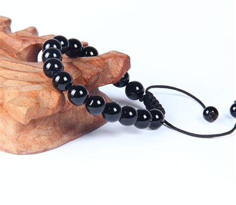 Pulsera Obsidiana Negra Mm Meridian Shop