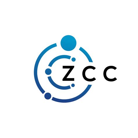 Zcc Letter Technology Logo Design On White Background Zcc Creative