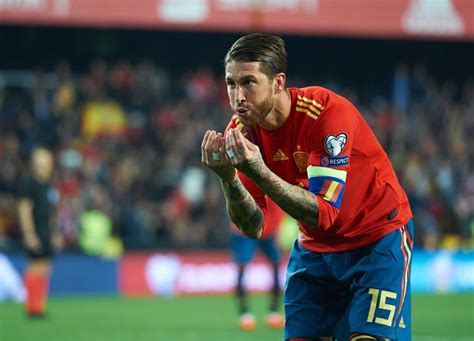 Sergio Ramos Of Spain National Team Celebrates A Goal During The