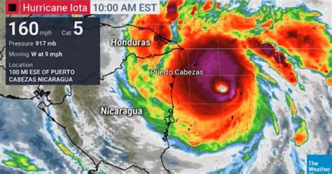 Just In Iota Strengthens Into ‘catastrophic Category 5 Hurricane