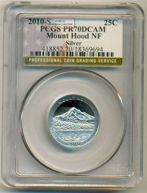 2010 S Silver Mount Hood Np Quarter Proof Pr70 Dcam Pcgs Flag