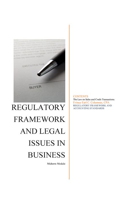 Regulatory Framework And Legal Issues In Business Module Midterms Warning Tt Undefined