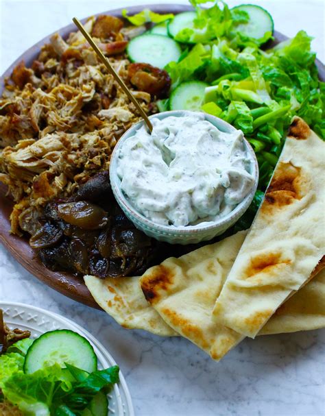 This particular recipe is going to blow you . Slow-Cooker Chicken Shawarma Platter