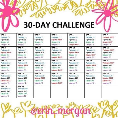 July Fitness Challenge And 30 Day Exercise Challenge September Fitness Challenge Workout