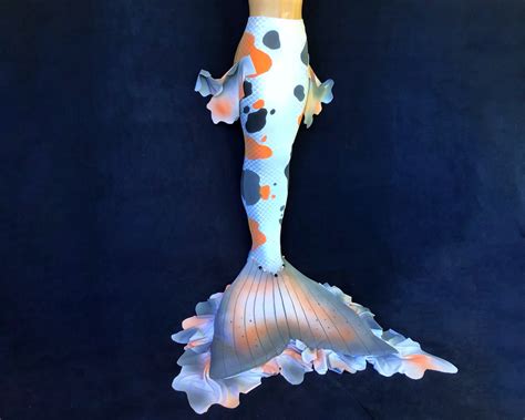 Koi Fish Mermaid Tail Swimmable Fabric Mermaid Tails For Etsy