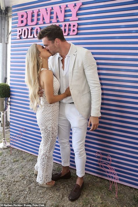 Love Island Australias Jessie Wynter And Todd Elton Pack On The Pda At The Bunny Polo Club