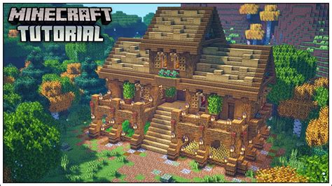 Minecraft How To Build A Large Wooden Survival Starter House Tutorial