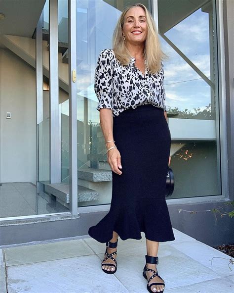 40plusstyle On Instagram Fashion Over 40 Fashion Midi Skirt Outfit
