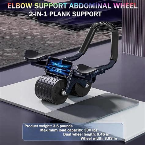 2023 New Ab Roller Wheel With Knee Mat Andtimer Automatic Rebound