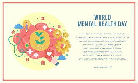 World Mental Health Day Poster Mental Growth Clear Your Mind