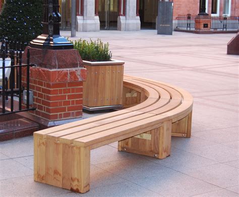 Rochford Timber Curved Benches Street Design Esi External Works