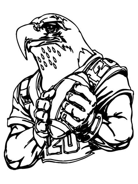 Swoop The Philadelphia Eagles Mascot Coloring Page Free Printable