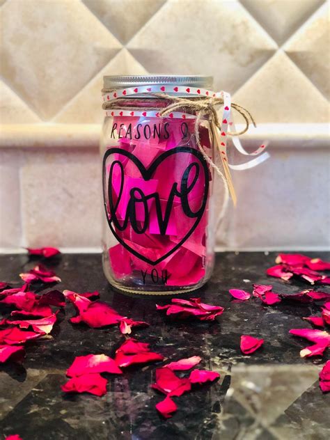 Reasons I Love You Mason Jar Valentines Day T Mothers Day Etsy