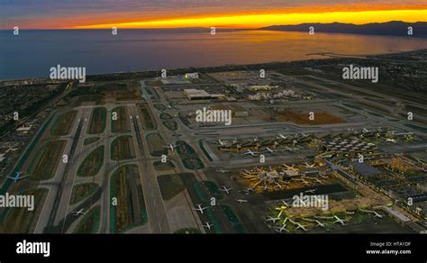 Aerial View Of Lax Los Angeles International Airport Stock Photo Alamy