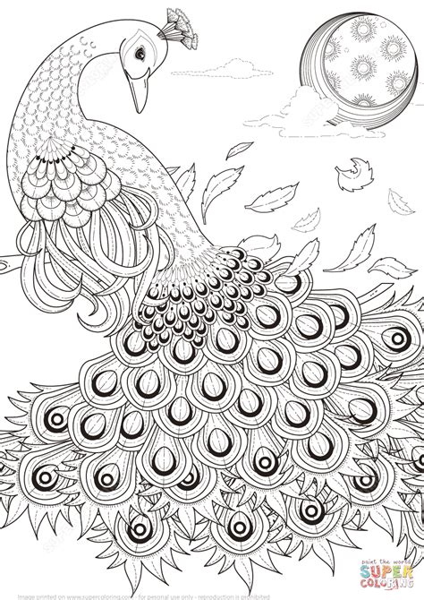 See more ideas about peacock coloring pages, coloring pages, coloring books. Cool Coloring Pages For Adults Peacock - Coloring Home