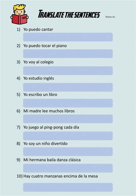 Traducir A Inglés Frases Worksheet Inbox Screenshot