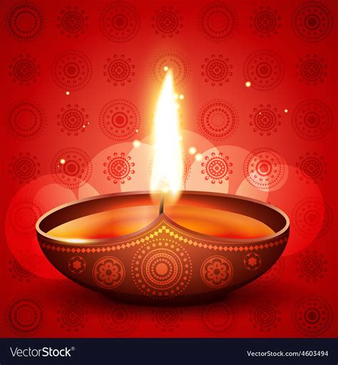 Diwali Festival Diya Royalty Free Vector Image