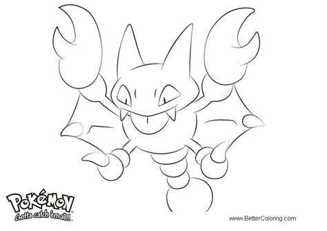Pokemon Coloring Pages Gligar Free Printable Coloring Pages