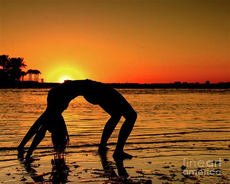 Female Silhouette At Sunset Beach Photograph By Yuliya Gallimore Pixels